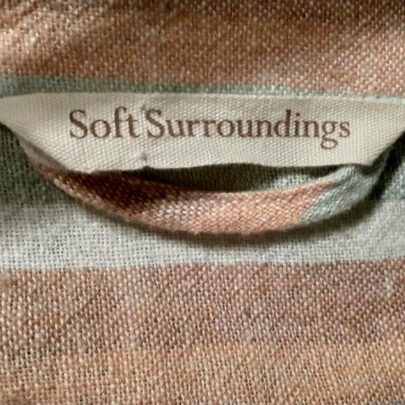 Soft Surroundings Arcata Linen Maxi Dress Full Flowy Feminine Romantic Sz LG - Picture 5 of 6